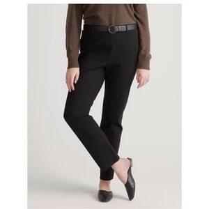 Quince Ultra Stretch Ponte Straight‎ Leg 4 Pocket Pants Black Petite XL Career